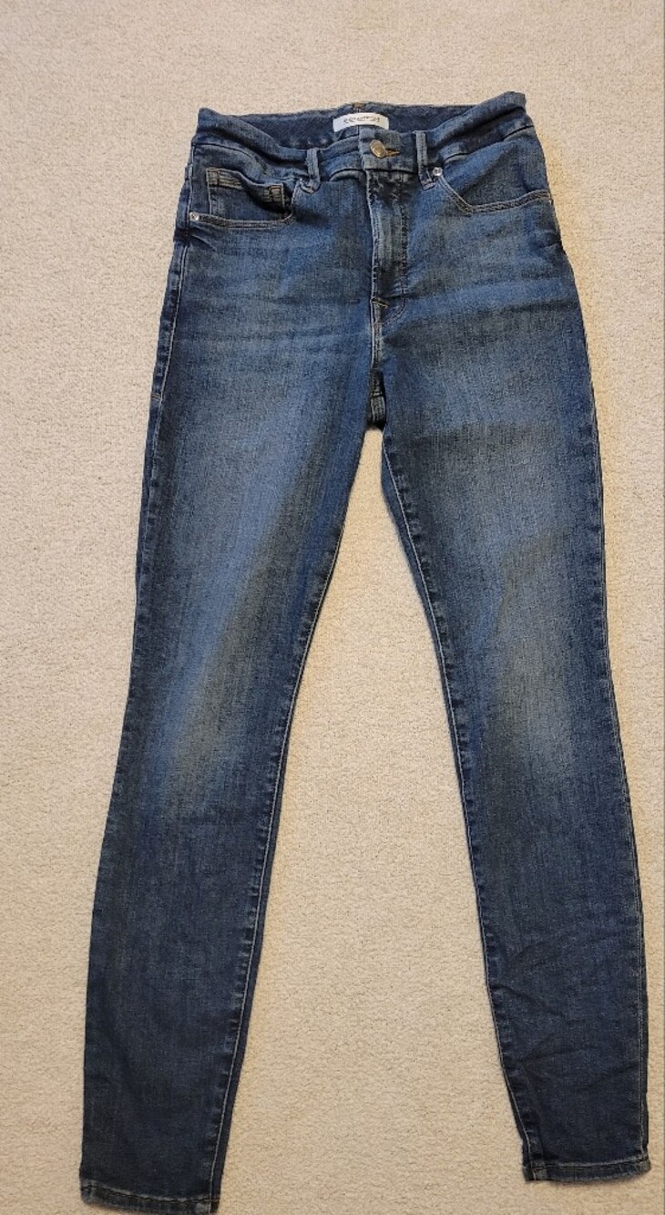 Good American Women’s Denim Medium Wash Skinny Mid Rise Good Leg Stretch 4/27